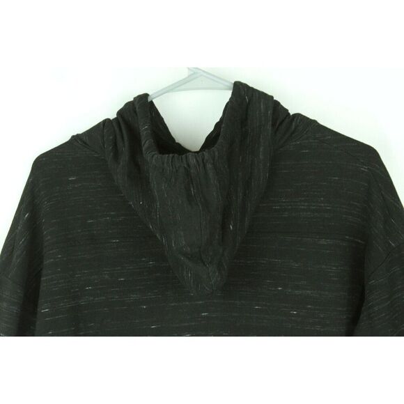 American Eagle Hoodie Small Black Cropped Space-Dye Pocket - Picture 5 of 6